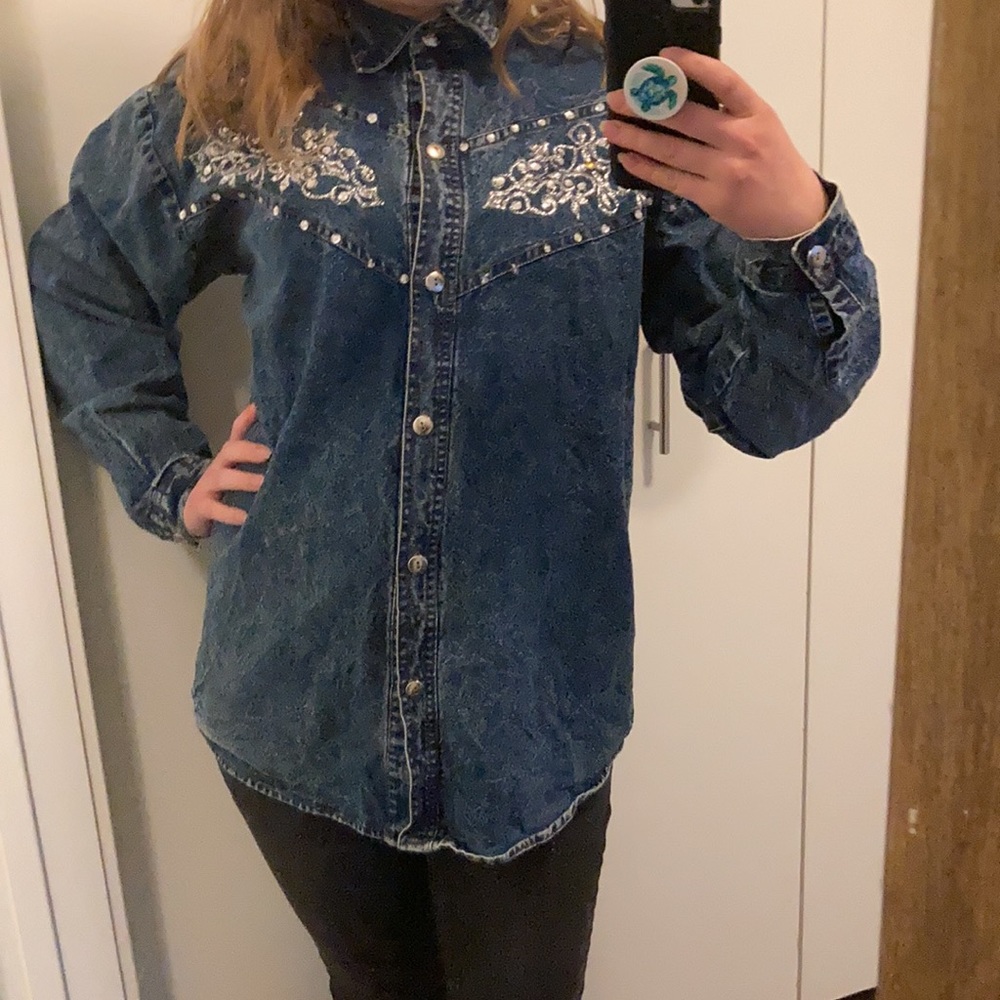 Vintage Traditional Value button up denim shirt